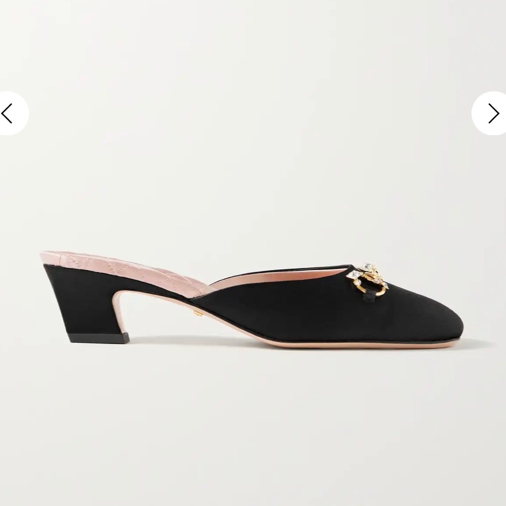 Gucci Horsebit Satin Mules - Picture 10 of 10